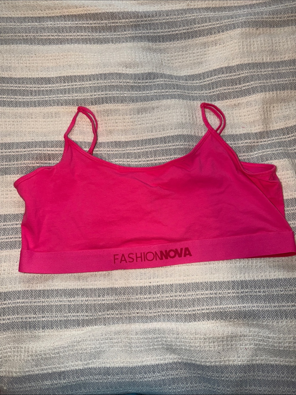 Fashion Nova Bright Hot Pink Seamless Bralette
